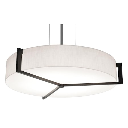 Afx Apex 21" LED Pendant - Espresso Finish - Linen White Shade APP1932LAJUDES-LW
